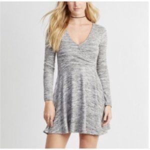 Prince & Fox Long Sleeve Faux Wrap Mini Dress